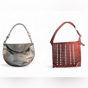 TWO Purse Bundle - Pewter and Red